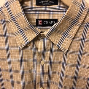 Patterned long-sleeve button-down
